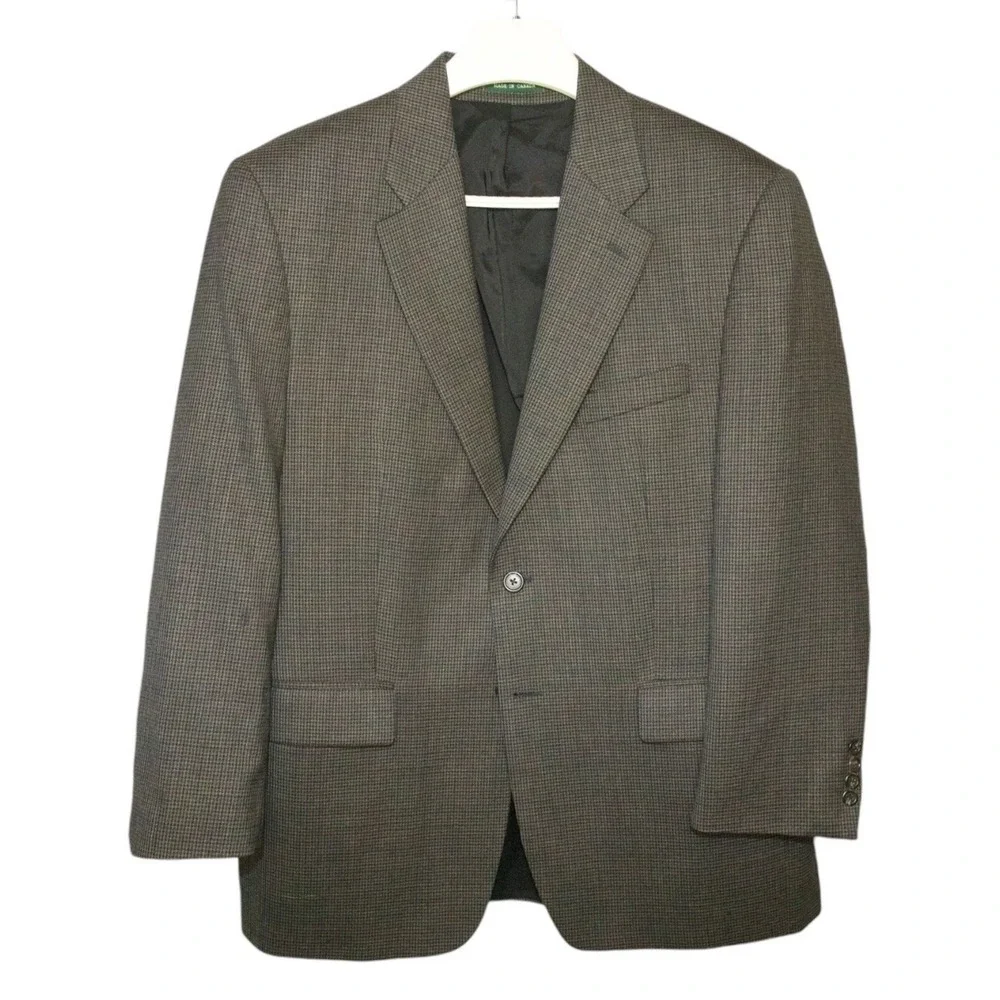 Ralph‎ Lauren Houndstooth Blazer Mens 42R Wool Sport Coat